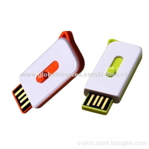 Mini Small Slidable USB Disks from 256MB-64GB, No Driver Needed, OEM and ODM are Welcome